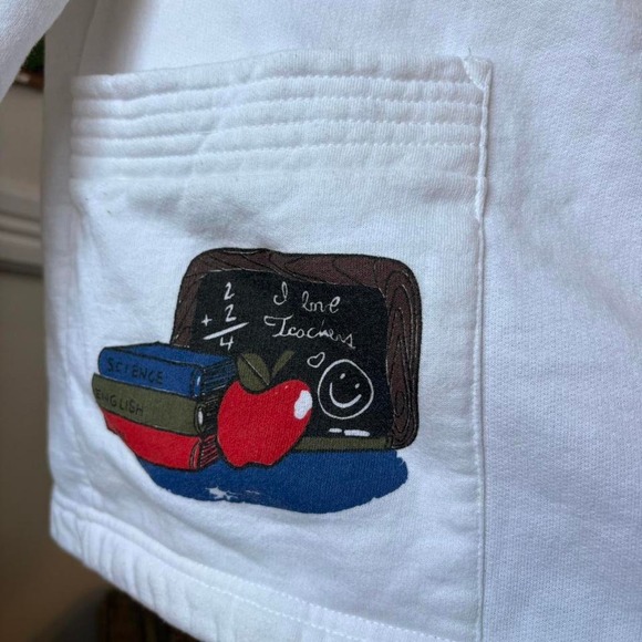 Vintage Teacher Cardigan Apple Countryside Sweater Cottage Open Front size M/L - Picture 4 of 8